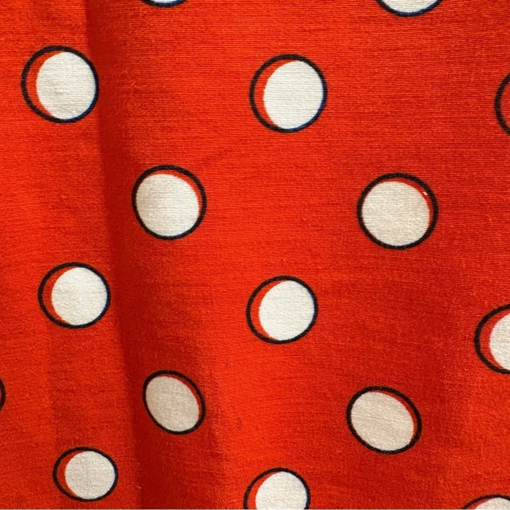 Boden Richmond Pencil Skirt Orange w/polka dots size 4R - Picture 4 of 10